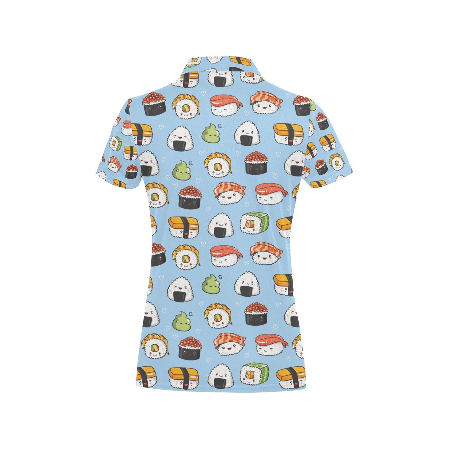 Sushi Print Design LKS303 Women's Polo Shirt