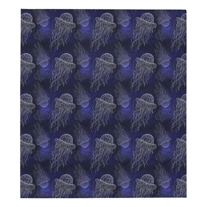 Jellyfish Pattern Print Design 02 Premium Quilt