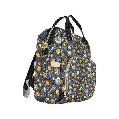 Space Pattern Print Diaper Bag Backpack