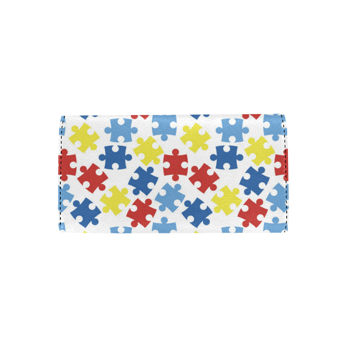 Autism Awareness Pattern Print Design 04 Women's Trifold Wallet