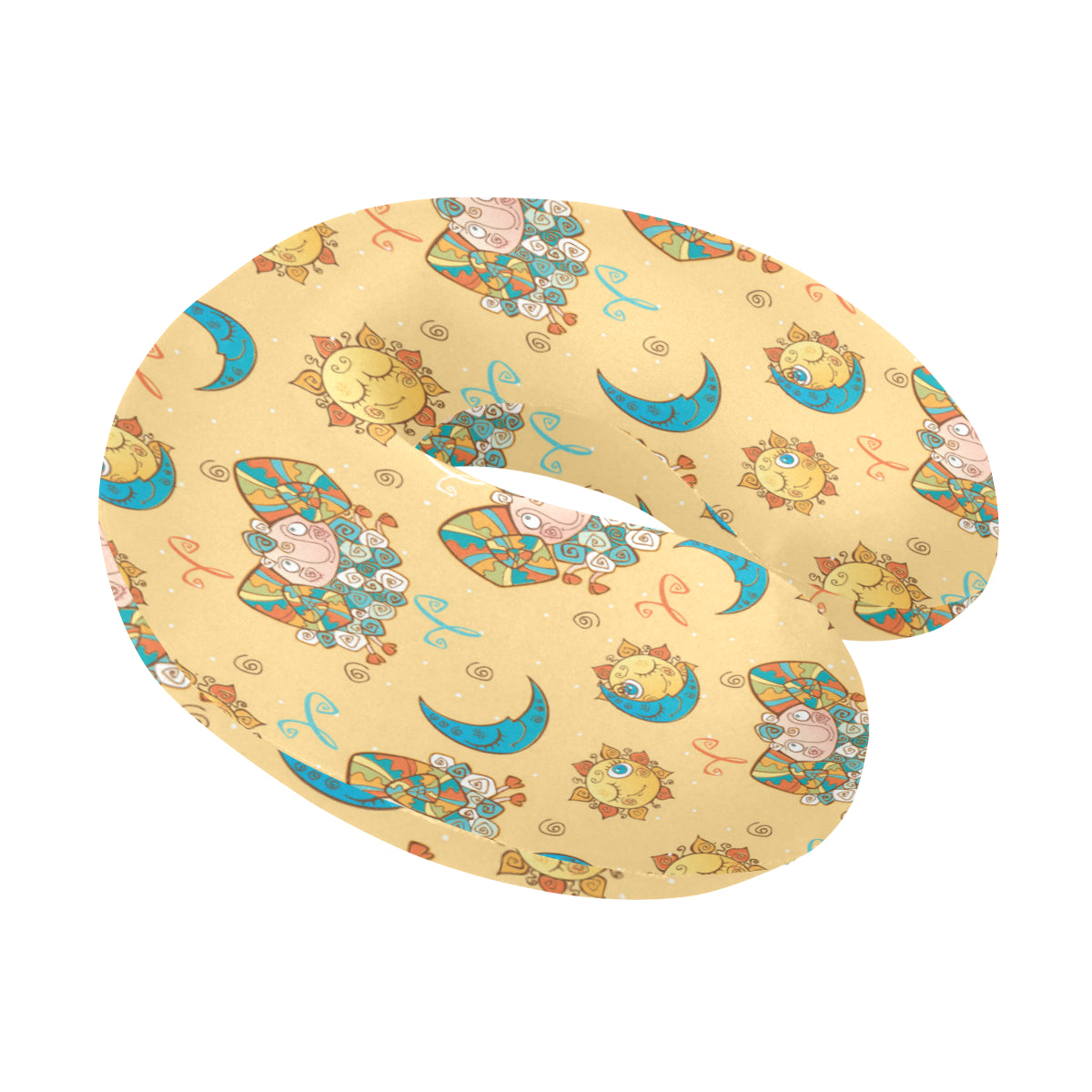 Aries Zodiac Pattern Print Design 03 U-Shaped Travel Neck Pillow