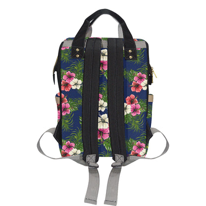 Hibiscus Pattern Print Design HB028 Diaper Bag Backpack