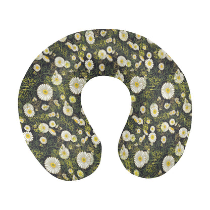 Daisy Pattern Print Design 03 U-Shaped Travel Neck Pillow
