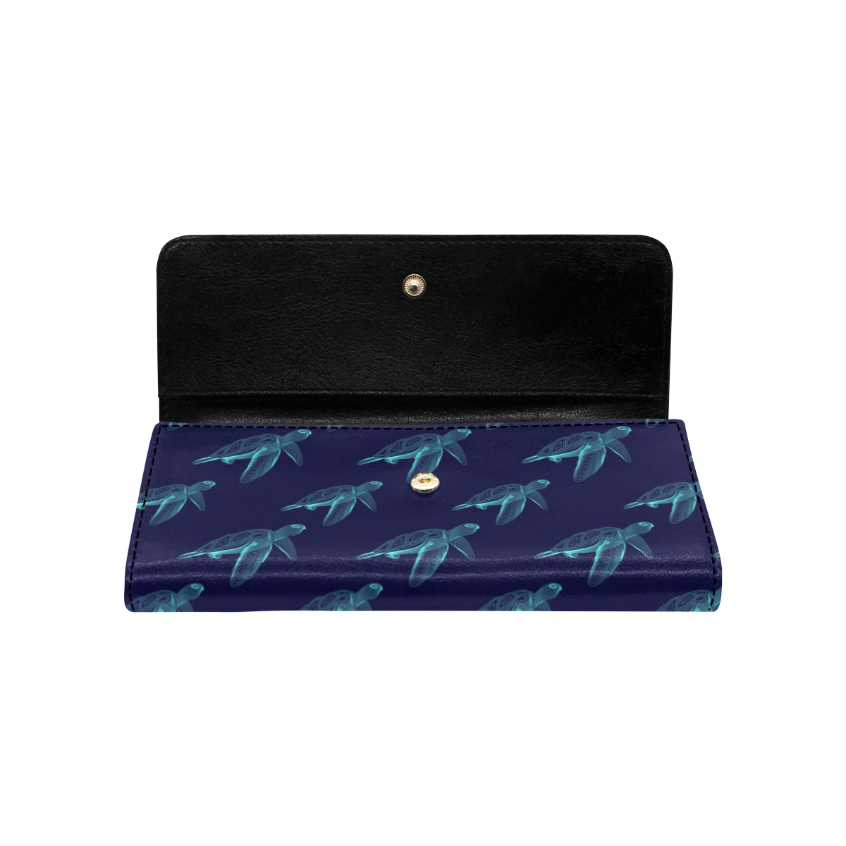 Sea Turtle Pattern Print Design T04 Women's Trifold Wallet