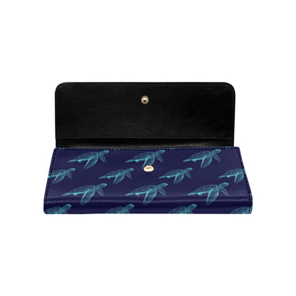 Sea Turtle Pattern Print Design T04 Women's Trifold Wallet