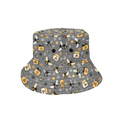 Honey Bee Print Design LKS301 Unisex Bucket Hat