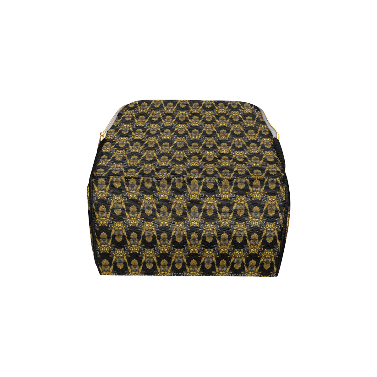 Steampunk Gold Owl Design Themed Print Diaper Bag Backpack