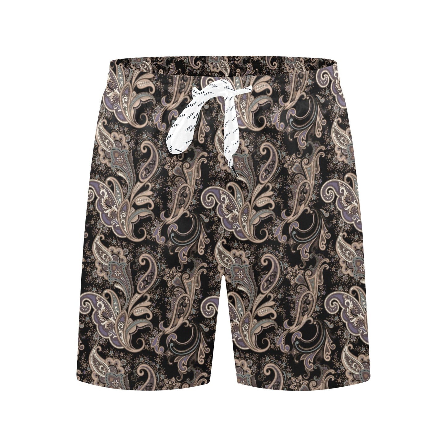 Paisley Mandala Design Print Men's Swim Trunks Beach Shorts
