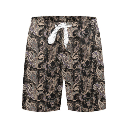 Paisley Mandala Design Print Men's Swim Trunks Beach Shorts