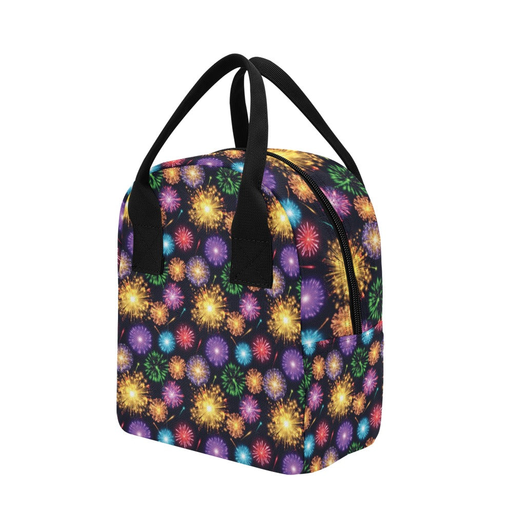 Firework Print Design LKS305 Insulated Lunch Bag