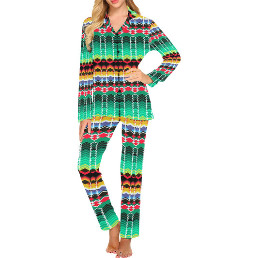 Serape Print Design LKS307 Women's Long Pajama Set
