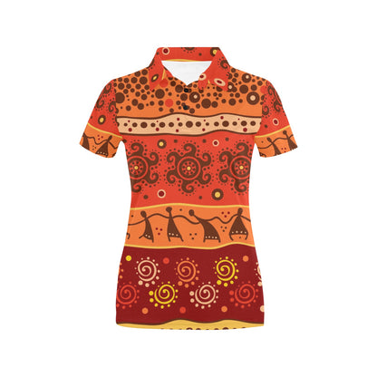 African Pattern Print Design 04 Women's Polo Shirt