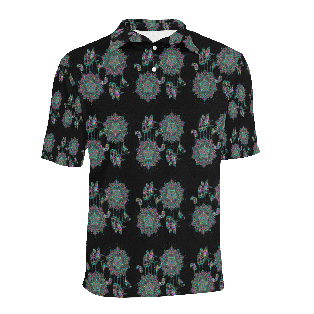 Dream Catcher Colorful Hand Draw Men Polo Shirt