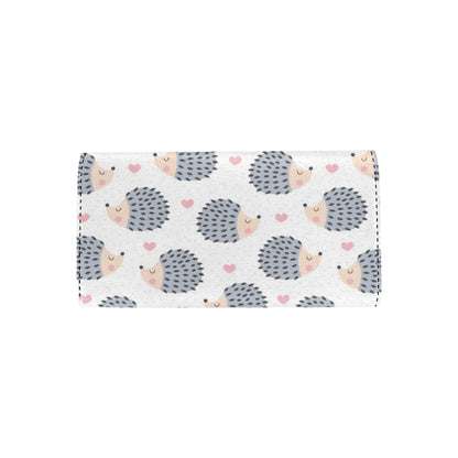 Hedgehog Baby Pattern Print Design 03 Women's Trifold Wallet