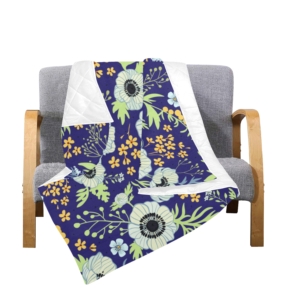 Anemone Pattern Print Design AM06 Premium Quilt