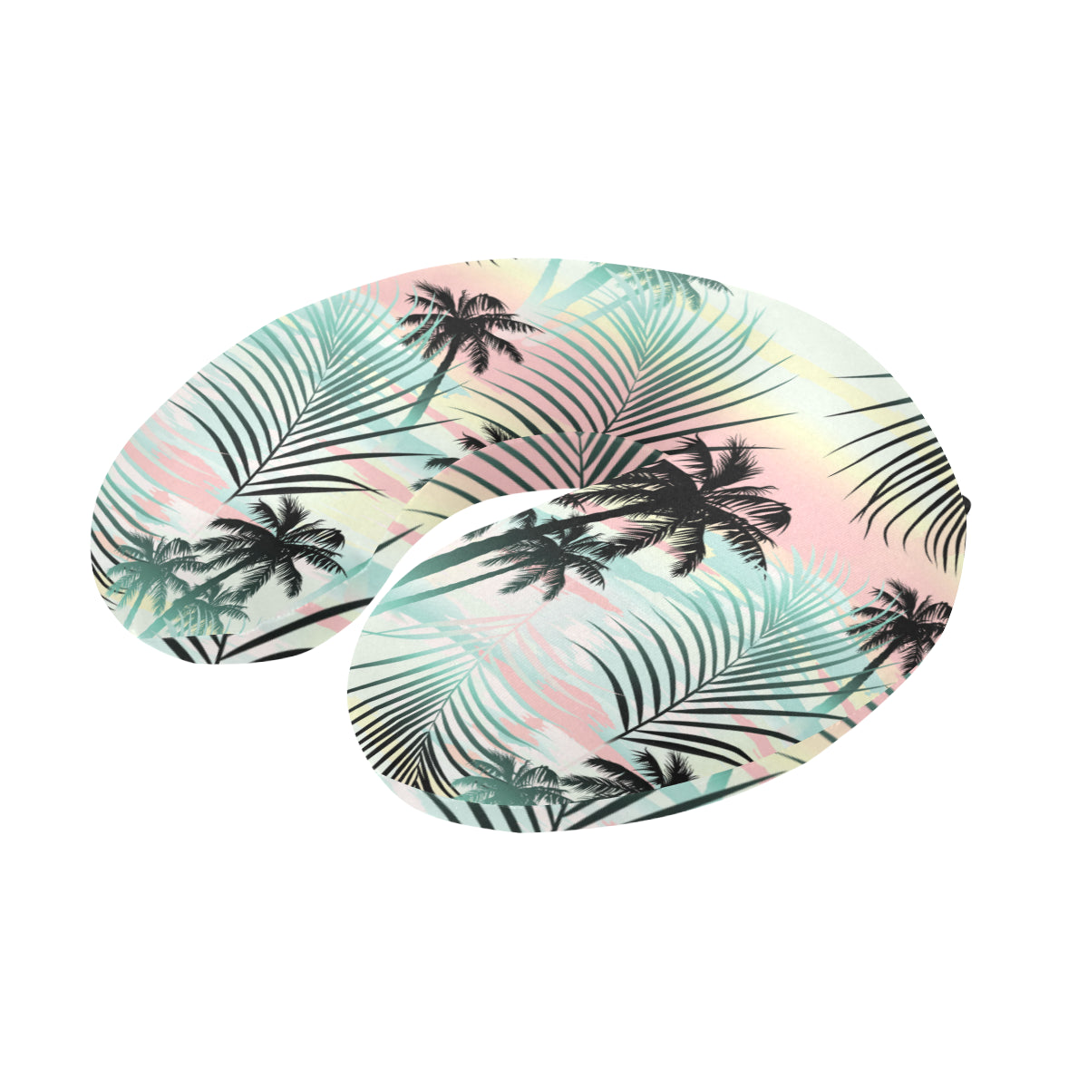 Palm Tree Pattern Print Design A03 U-Shaped Travel Neck Pillow