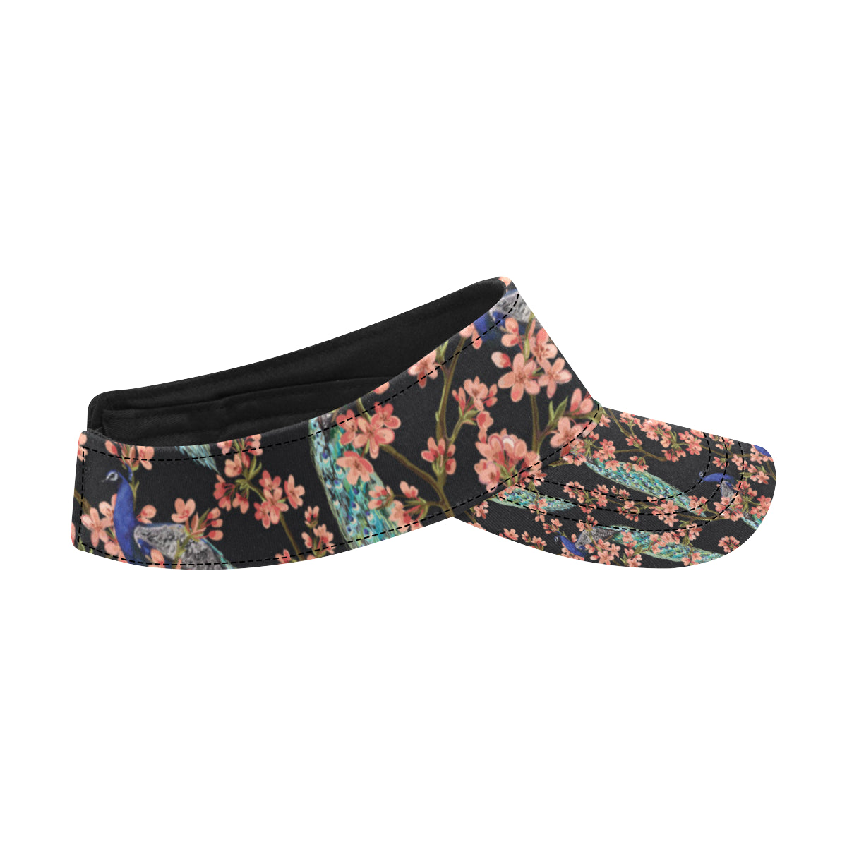 Peacock Pattern Print Design A01 Unisex Sun Visor