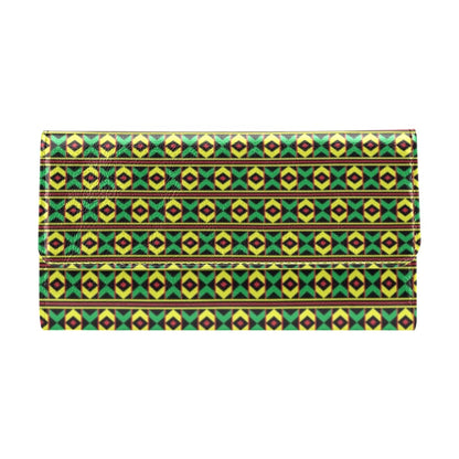 African Geometric Print Pattern Women's Trifold Wallet