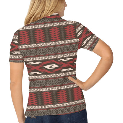 Native Pattern Print Design A03 Women's Polo Shirt