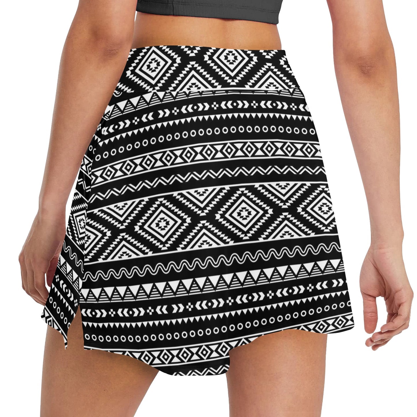 Tribal Pattern Print Design LKS301 17" Golf & Pickleball Skort with Pockets