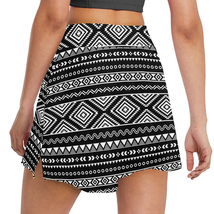Tribal Pattern Print Design LKS301 17" Golf & Pickleball Skort with Pockets