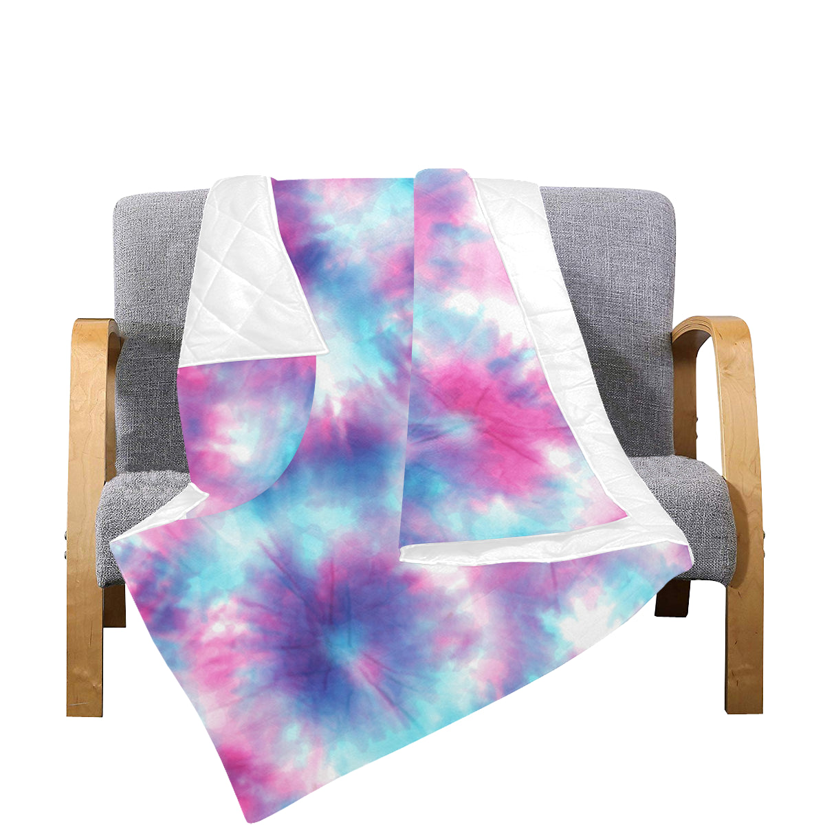 Tie Dye Blue Pink Premium Quilt