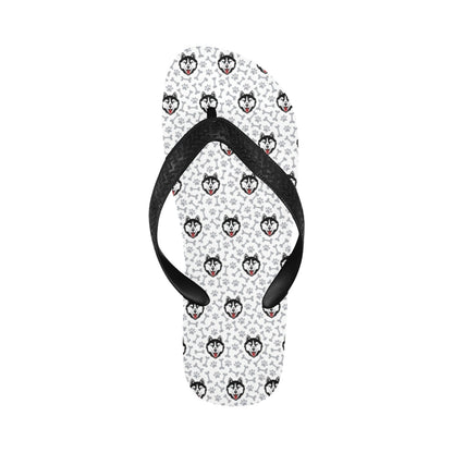 Siberian Huskies Print Design LKS305 Flip Flops