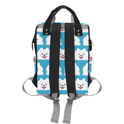 Pomeranians Pattern Print Design A05 Diaper Bag Backpack