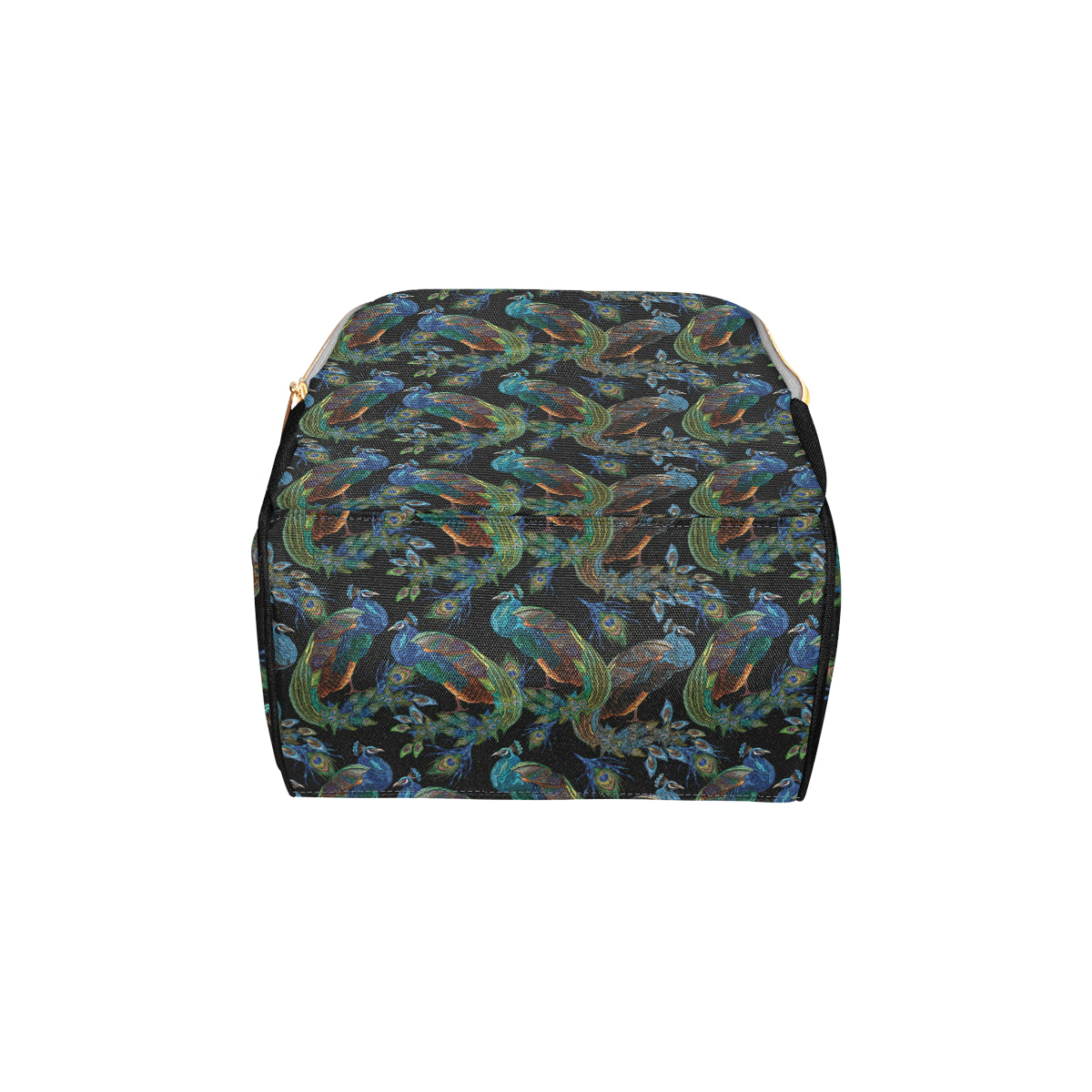 Peacock Pattern Print Design A04 Diaper Bag Backpack