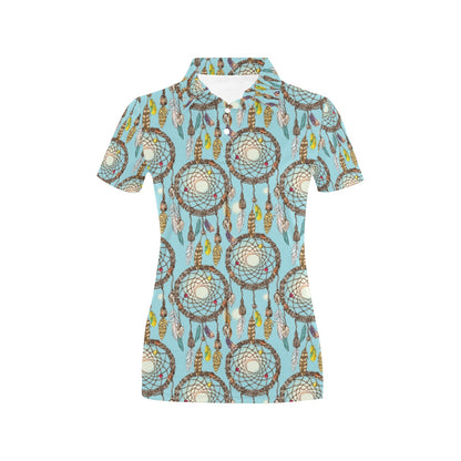 Blue Dream catcher Women's Polo Shirt