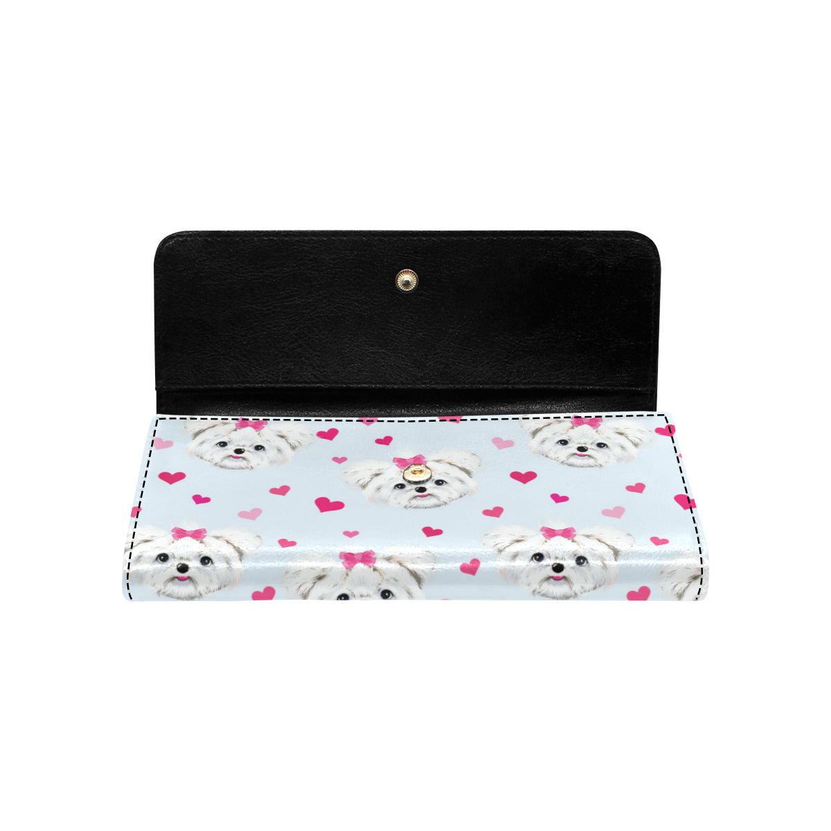 Maltese Pattern Print Design 03 Women's Trifold Wallet
