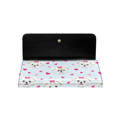 Maltese Pattern Print Design 03 Women's Trifold Wallet