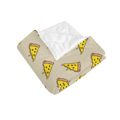 Pizza Pattern Print Design A04 Premium Quilt