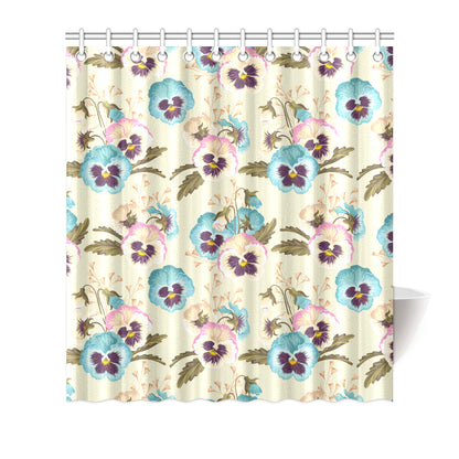 Pansy Pattern Print Design A02 Shower Curtain