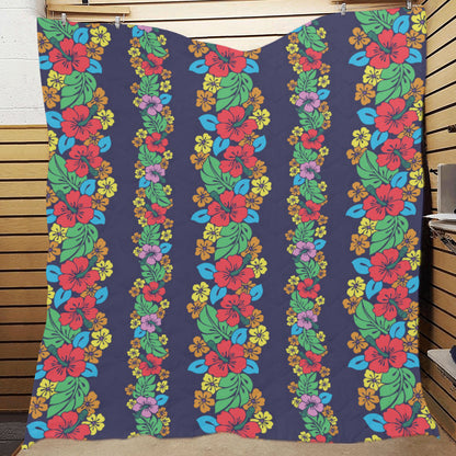 Hawaiian Themed Pattern Print Design H03 Premium Quilt