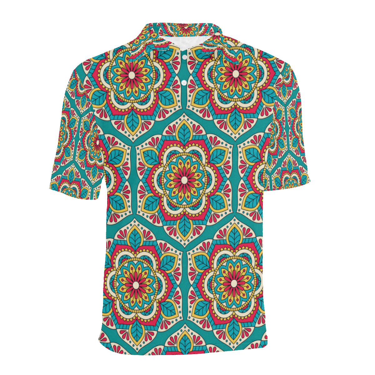 Mandala Pattern Print Design 03 Men Polo Shirt