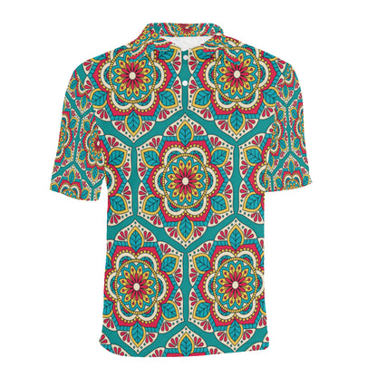 Mandala Pattern Print Design 03 Men Polo Shirt