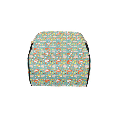 Beach Scene Pattern Print Design 02 Diaper Bag Backpack