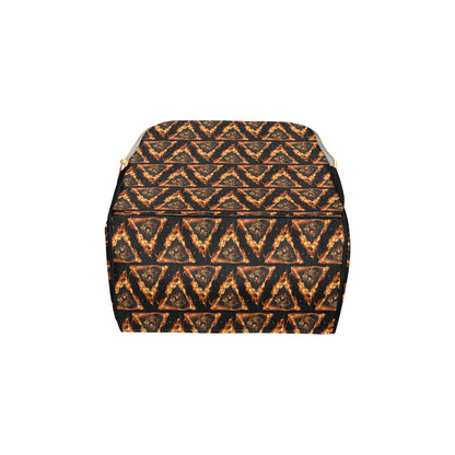 Eye of Horus in Flame Print Diaper Bag Backpack