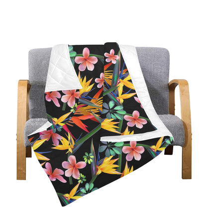 Tropical Flower Pattern Print Design TF015 Premium Quilt
