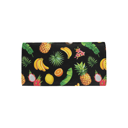 Tropical Fruits Pattern Print Design TF03 Women's Trifold Wallet