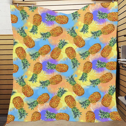 Pineapple Pattern Print Design PP09 Premium Quilt