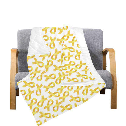 Childhood cancer Pattern Print Design 02 Premium Quilt