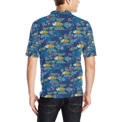 Flying Fish Pattern Print Design 01 Men Polo Shirt