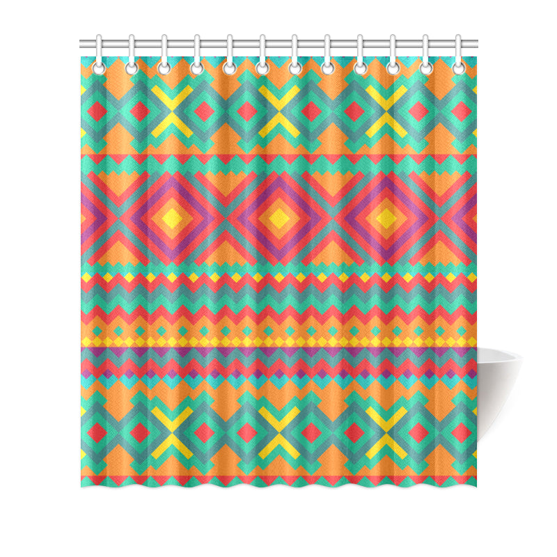 Mexican Pattern Print Design 04 Shower Curtain