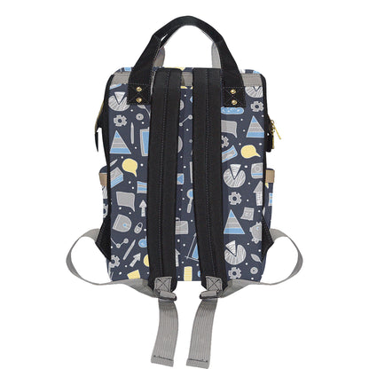 Accounting Financial Pattern Print Design 04 Diaper Bag Backpack