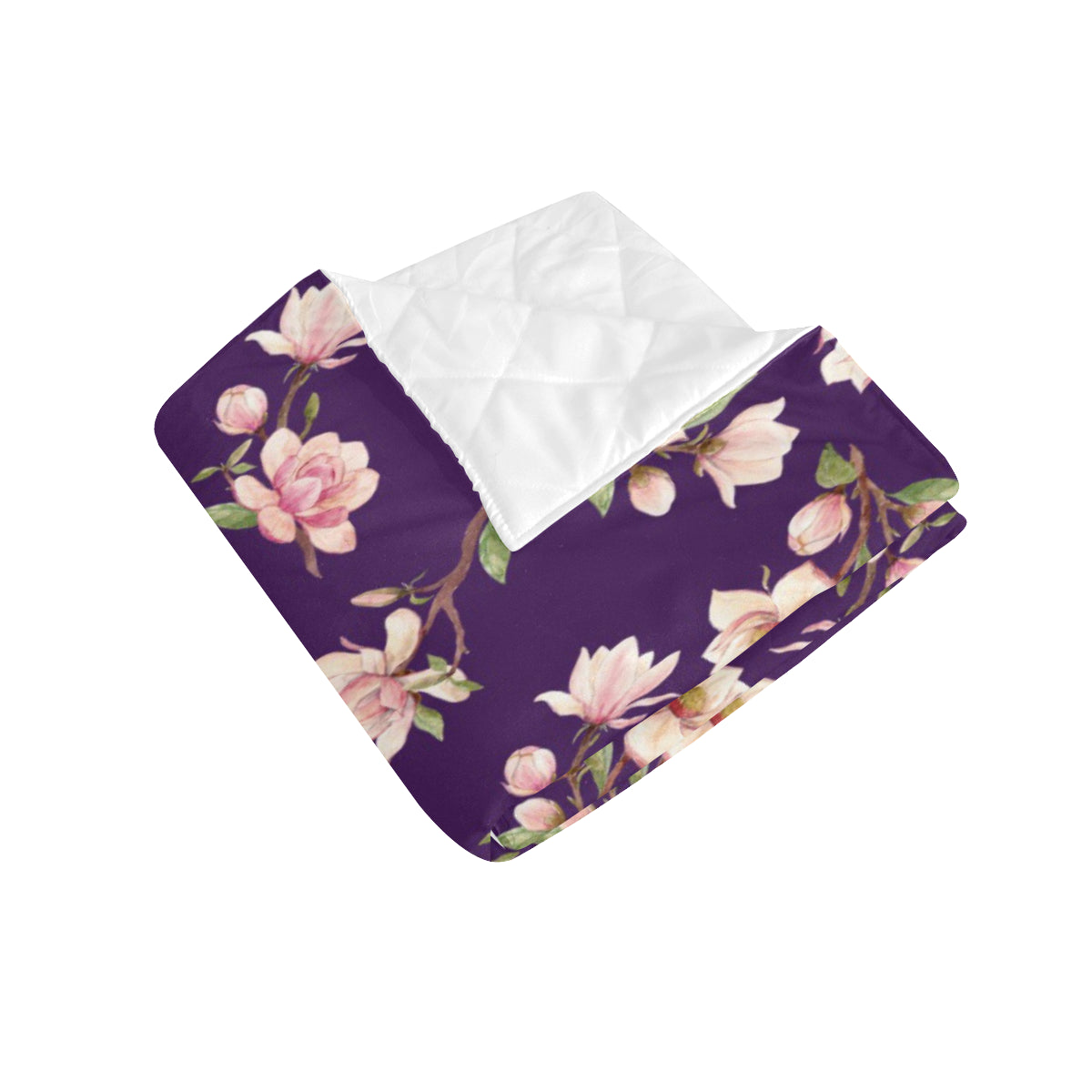 Magnolia Pattern Print Design MAG02 Premium Quilt
