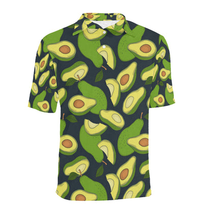 Avocado Pattern Print Design AC013 Men Polo Shirt
