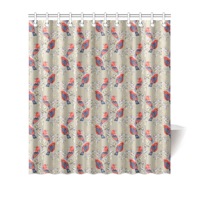 Birds Pattern Print Design 05 Shower Curtain