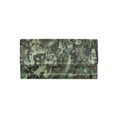 Camouflage Pattern Print Design 06 Women's Trifold Wallet